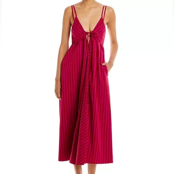 Rebecca Taylor Dresses & Skirts - Rebecca Taylor Women's Marseille Stripe Dress HIBISCUS Size 16 NWT $395